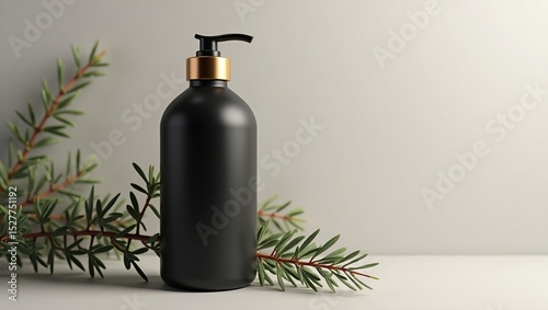 bottle of champagne with christmas decoration
