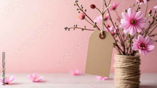 pink flowers in a vase