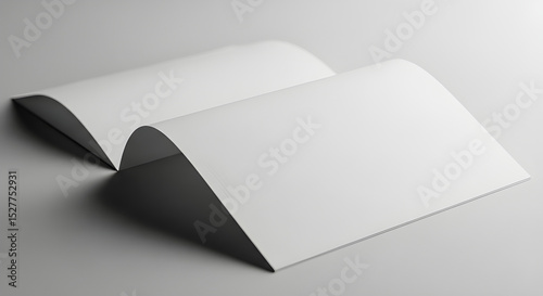 blank paper sheet with curl