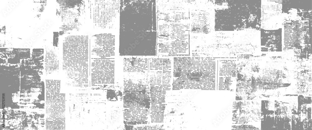 Fototapeta premium Vector newspaper or magazine clippings