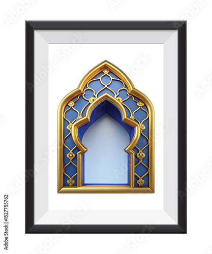 Golden Arabesque Archway on Display Frame
