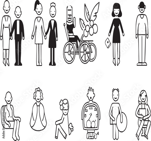  Human Life Stages and People Icons