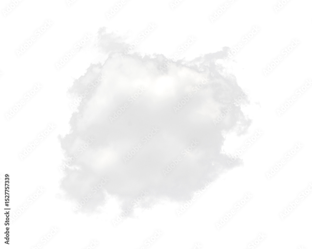 Obraz premium white smoke or cloud isolated on white background