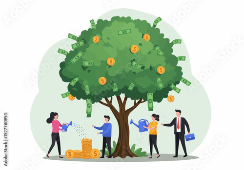 business people in the park