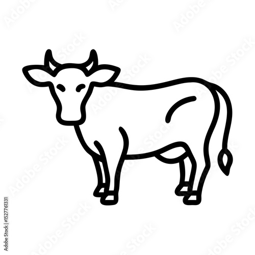 Cow isolated on white