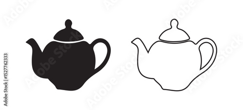 tea pot and icon vector illustration eps 10