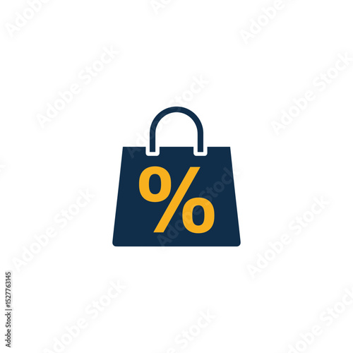 Discount Shopping Bag Icon Vector Illustration