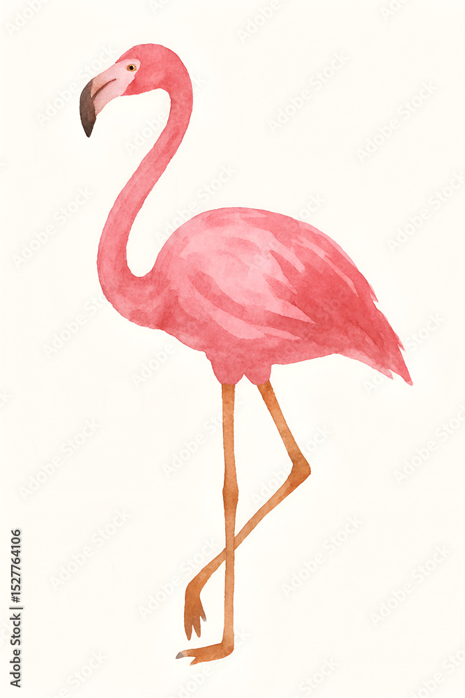 Fototapeta premium Watercolor Flamingo