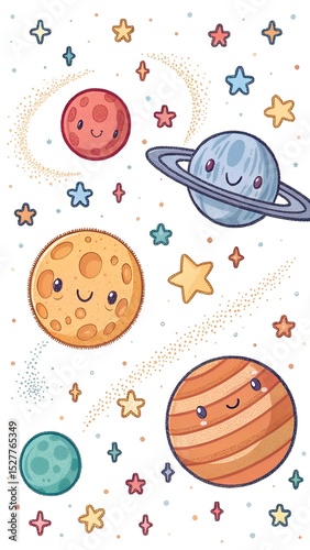 vector illustration of planets