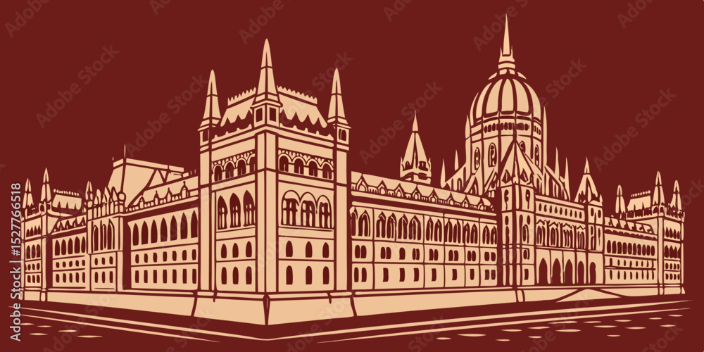 Naklejka premium Seamless relief sculpture decoration retro pattern dark red background. Ideal for greeting card or backdrop template design vector illustration.