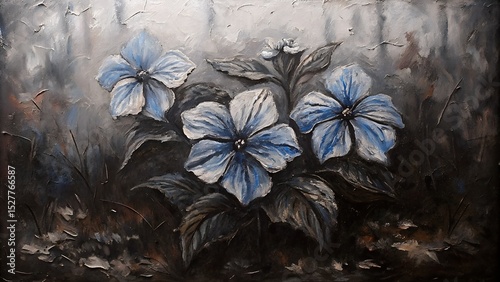 Whispers in Blue: Hydrangeas in Soft Brushstrokes