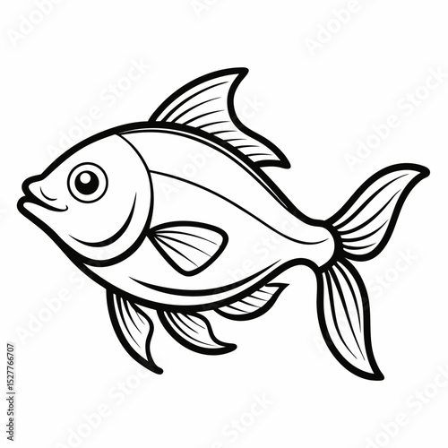 vector illustration of a fish