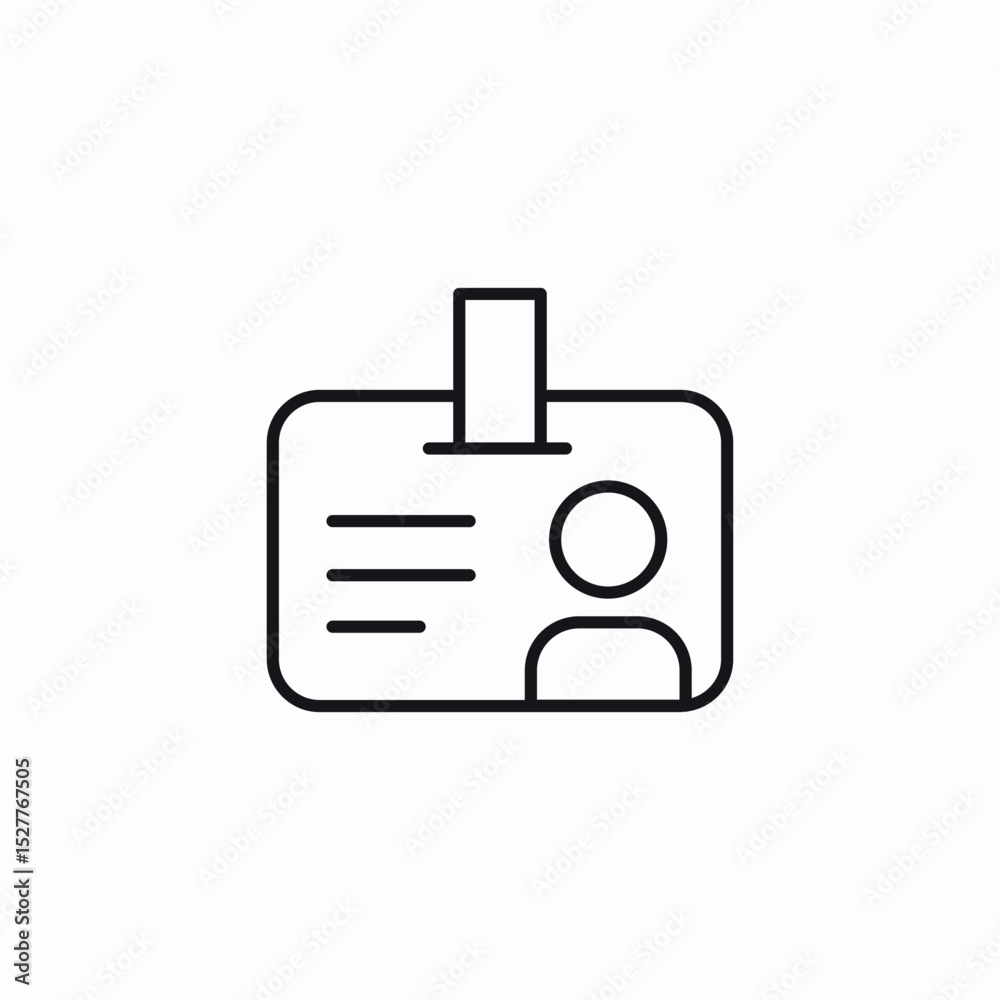 identity hanged card icon sign vector identity hanged card icon sign vector