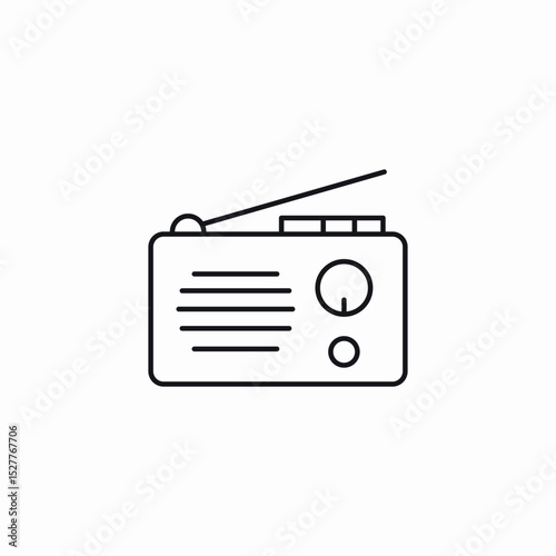 large radio device icon sign vector