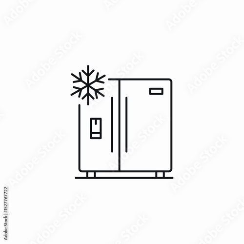 large fridge icon sign vector