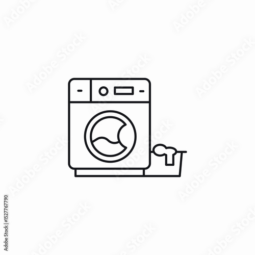 laundry set icon sign vector
