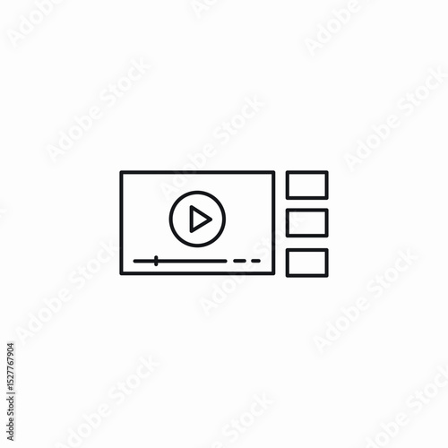 media web player icon sign vector