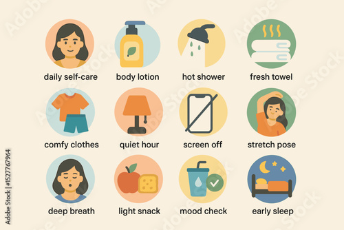 Daily self-care routine: wellness activities for relaxation and mindfulness