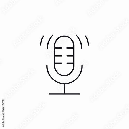 microphone usage icon sign vector