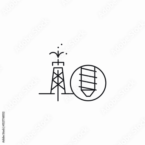 oil drill icon sign vector