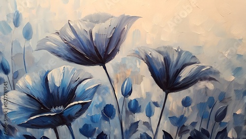 Whispers in Blue: Hydrangeas in Soft Brushstrokes