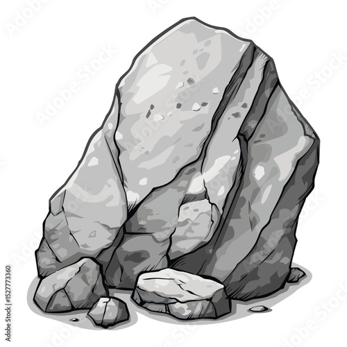 Cartoon Rock Formation Vector Illustration