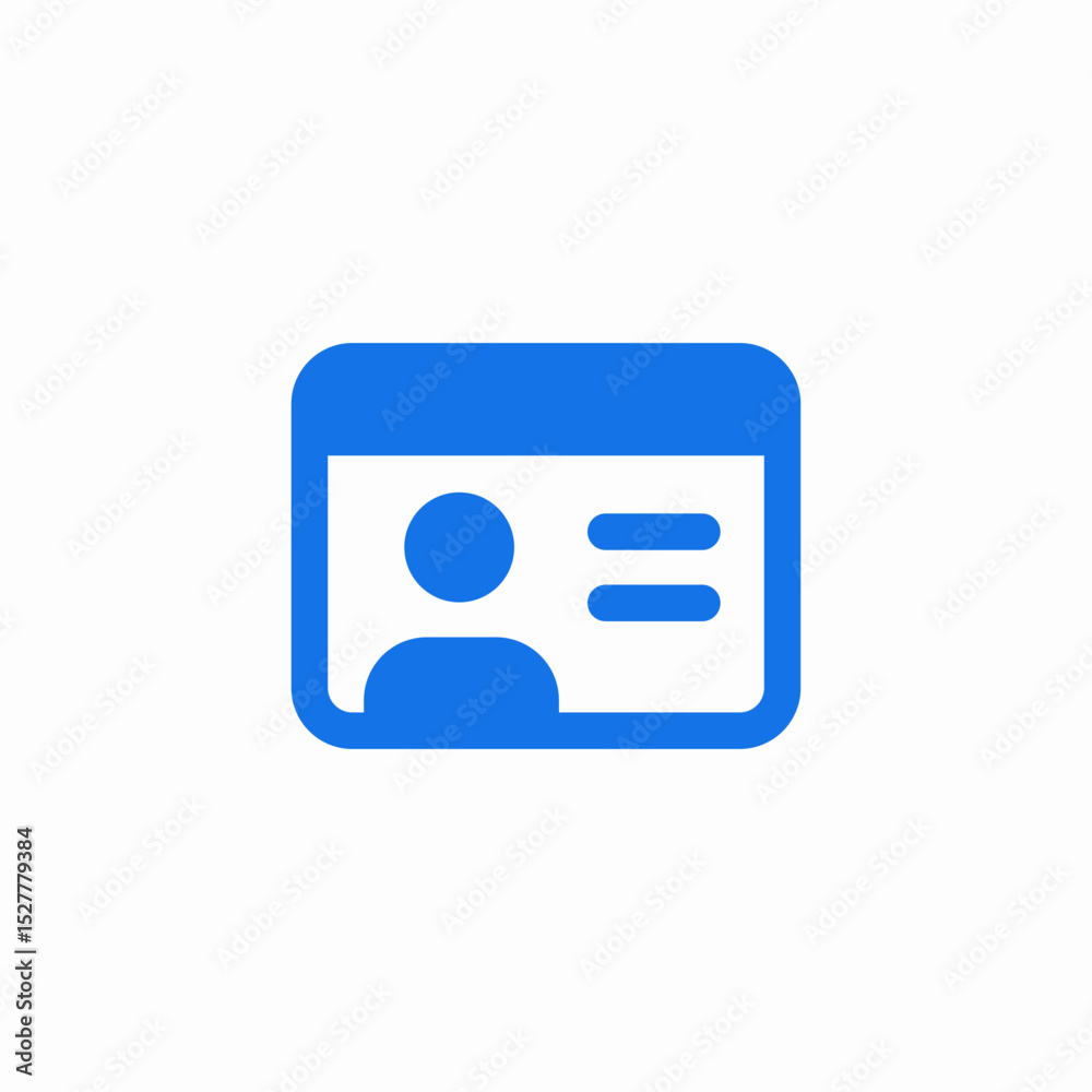 Fototapeta premium personal information card icon sign vector