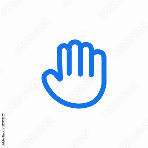 open hand palm icon sign vector