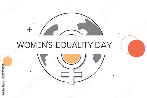 World women s equality day design featuring planet earth and female figures