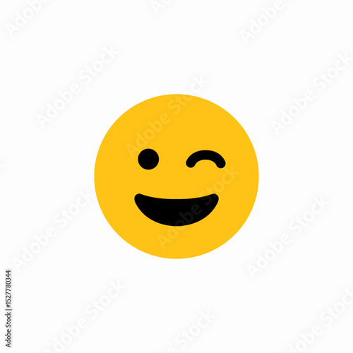 wink smile impression icon sign vector