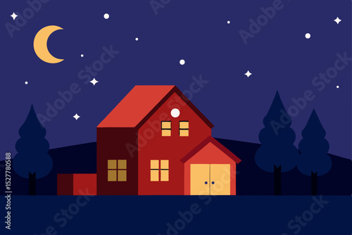 christmas night landscape