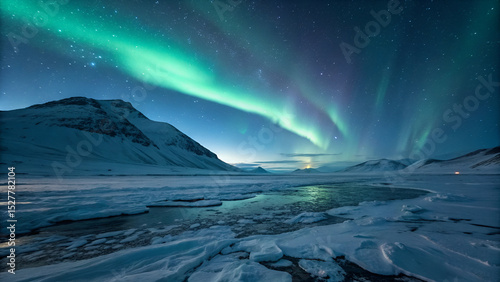 snow pc wallpaer with galaxy space.