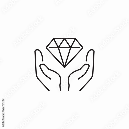 precious goods care icon sign vector