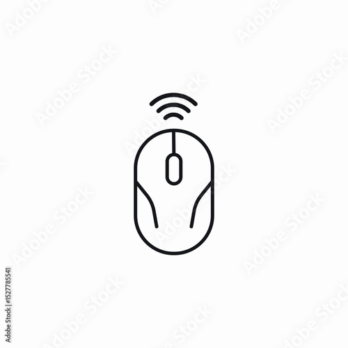 wireless mouse icon sign vector