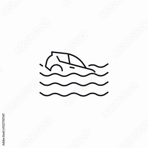 car sink icon sign vector