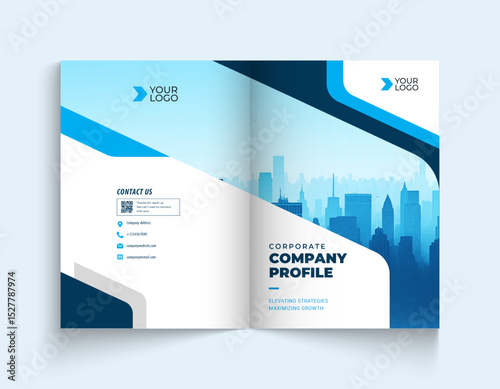 Business abstract vector template. Brochure design, cover modern layout, annual report, poster, flyer in A4 with colorful triangles, geometric shapes for tech, science, market with light background