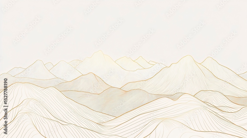Obraz premium Abstract mountain range illustration