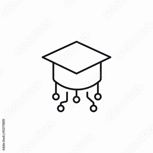 college technology platform icon sign vector