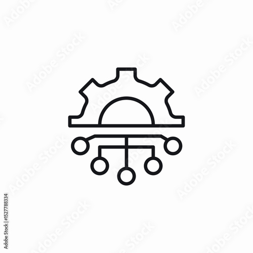 digital engineering icon sign vector