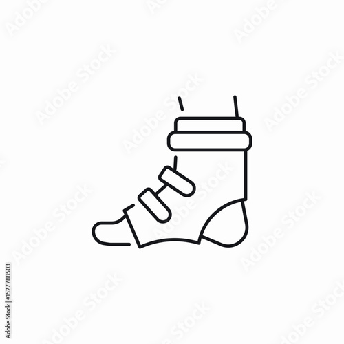 foot injury icon sign vector
