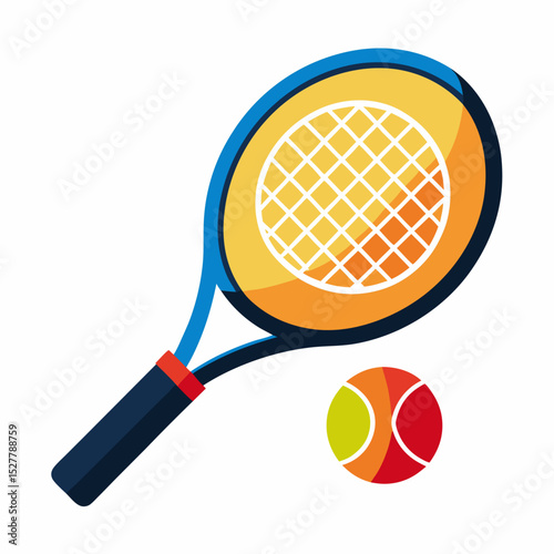 tennis-racket-and-ball-on-white-background