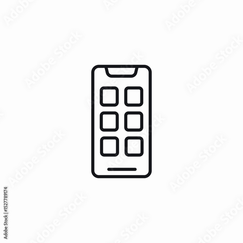 mobile phone applications icon sign vector