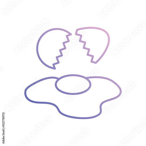 Fried Egg Vector icon