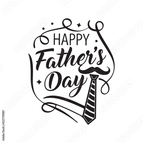 Cute Happy international world father’s daddy dad papa day text hand written drawn illustration black doodle word lettering typography type cute font letter clipart vector icon