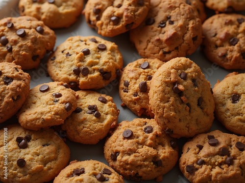 Assorted cookies neatly arranged, a cozy and inviting display of homemade treats