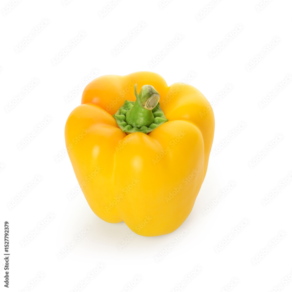 Fresh yellow bell pepper isolated on white background Fresh yellow bell pepper isolated on white background