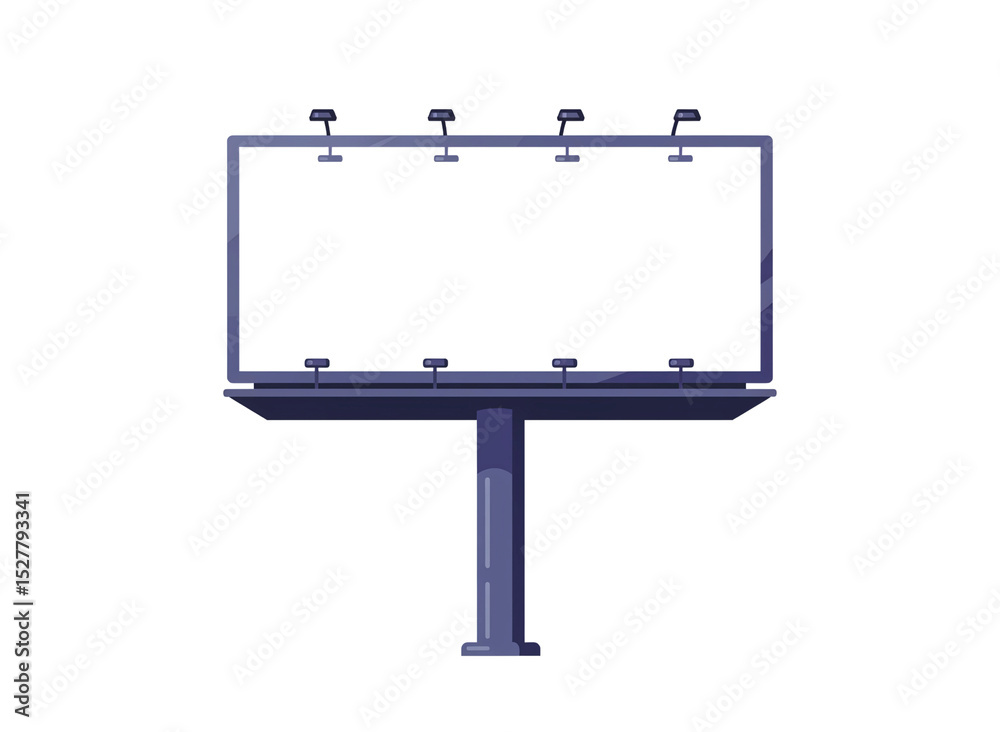 Fototapeta premium Blank billboard mockup isolated on transparent background