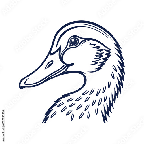 Duck head icon vector. Adobe Illustrator Artwork