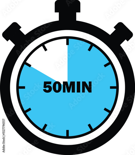 Stopwatch showing 10 minutes countdown with blue indicator.Clock, timer.Clock, timer