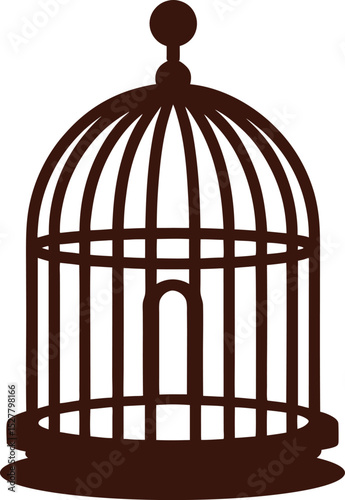 Birdcage Vector Illustration, Bird cage icon, vector illustration